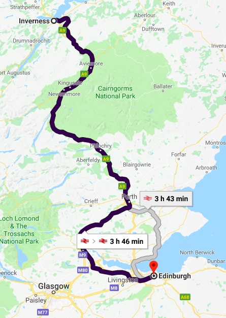 Inverness to Edinburgh